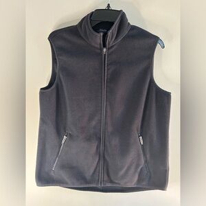 Lands End black hiking outerwear fleece vest size women’s M (10-12) cozy soft